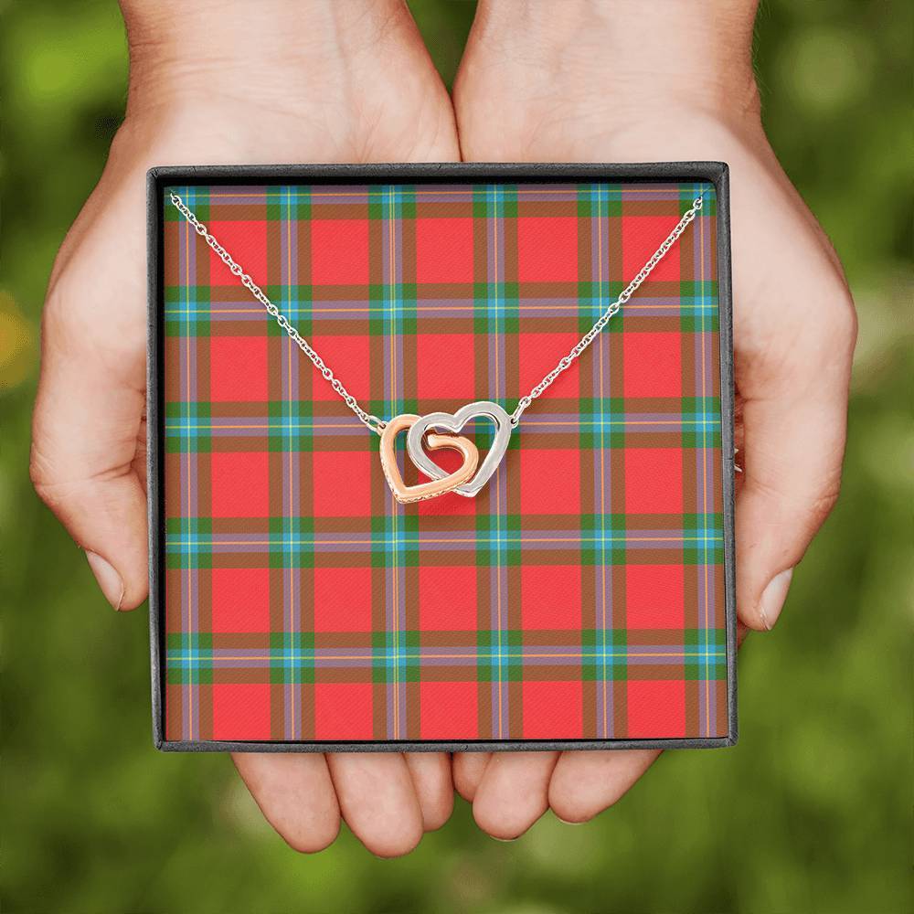MacLaine of Loch Buie Tartan Interlocking Hearts Necklace