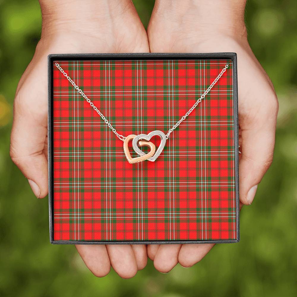 Scott Modern Tartan Interlocking Hearts Necklace