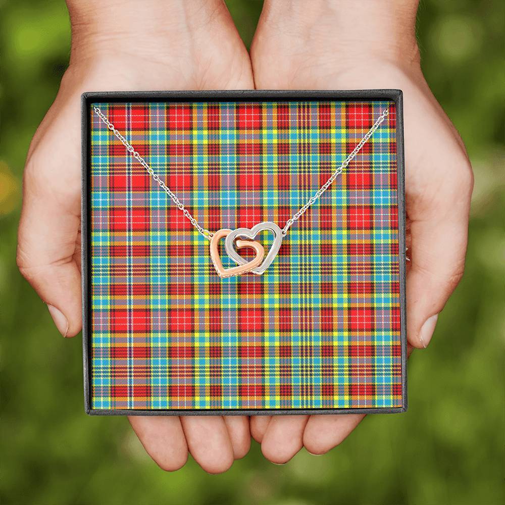 Ogilvie Tartan Interlocking Hearts Necklace