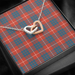 Hamilton Ancient Tartan Interlocking Hearts Necklace