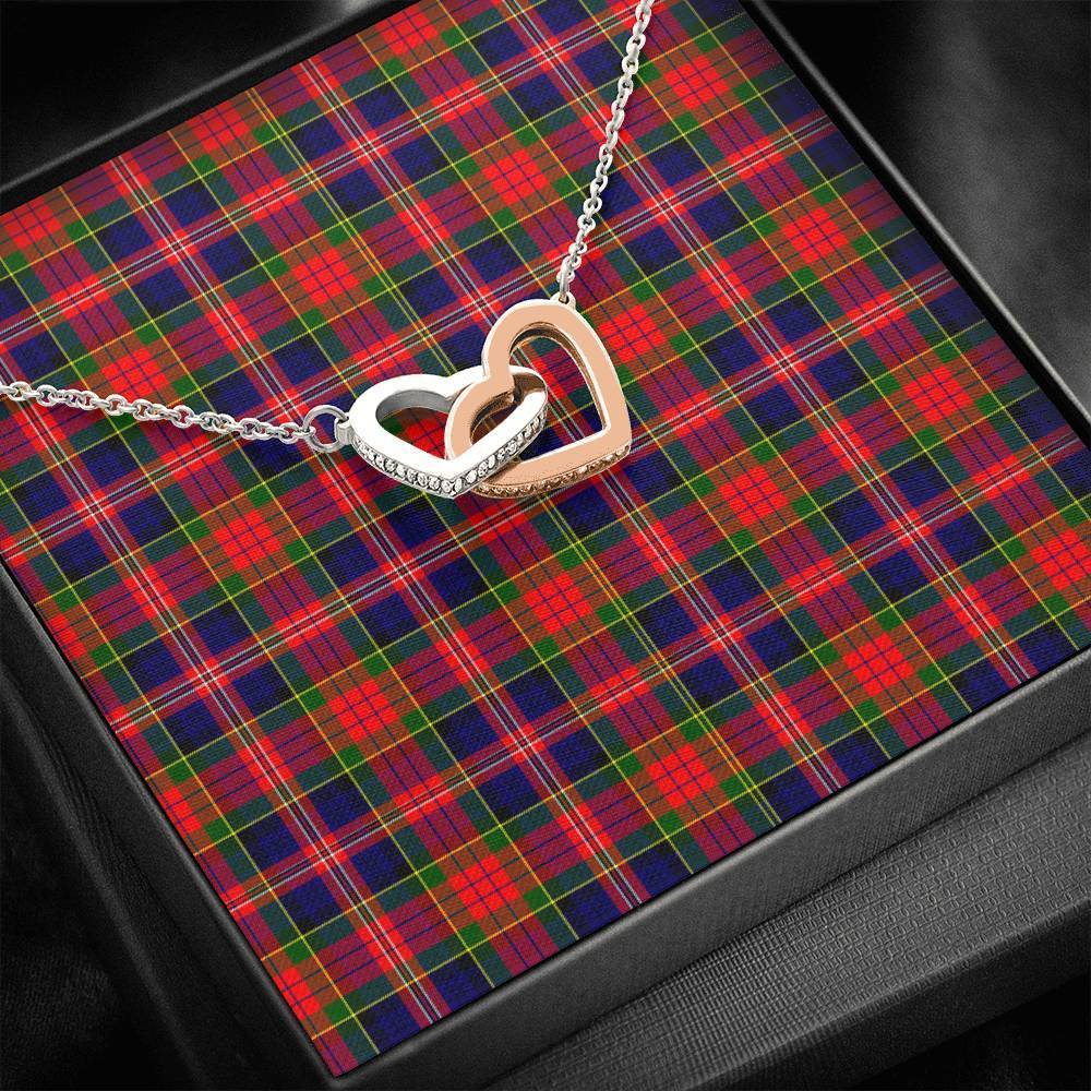 MacPherson Modern Tartan Interlocking Hearts Necklace