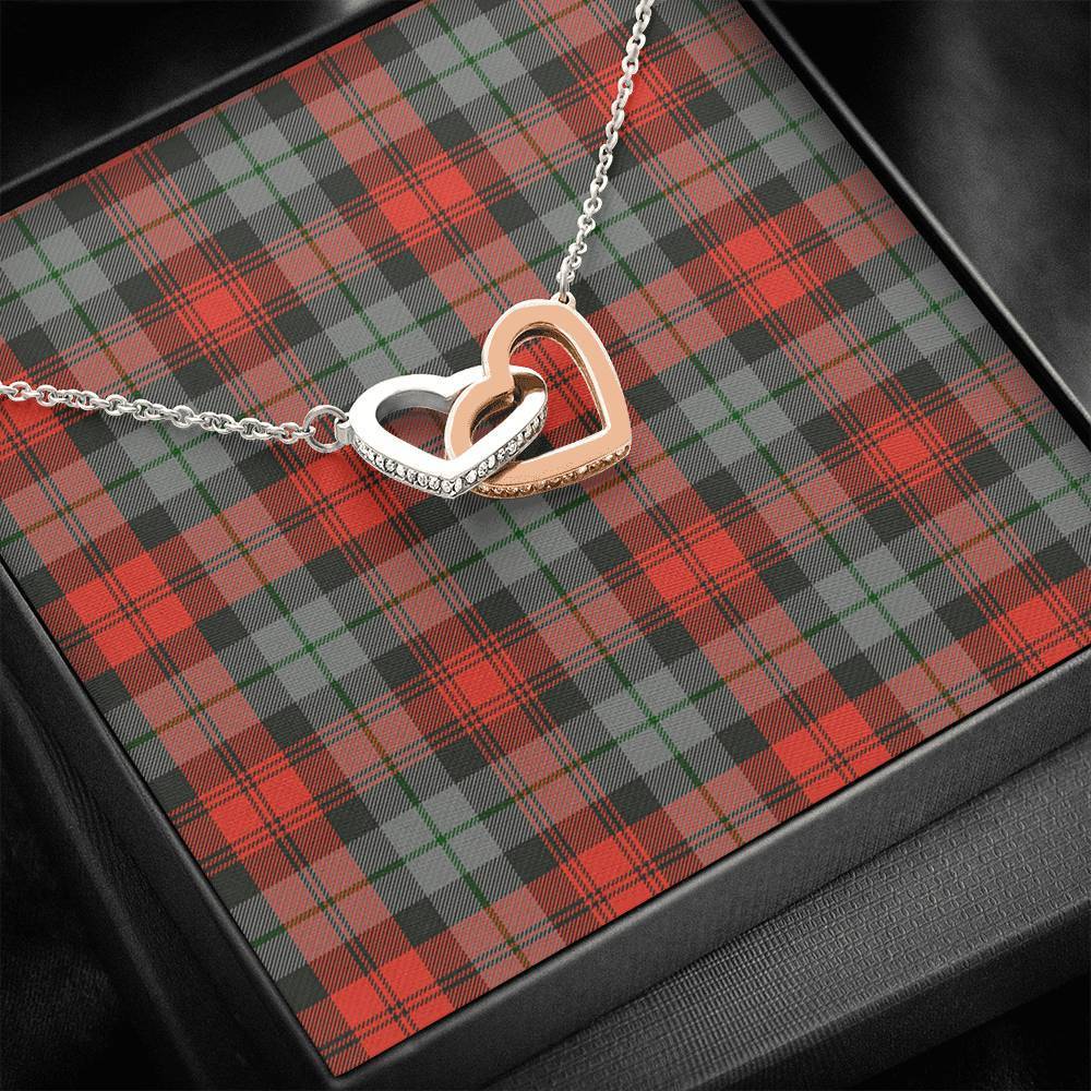 MacLachlan Weathered Tartan Interlocking Hearts Necklace