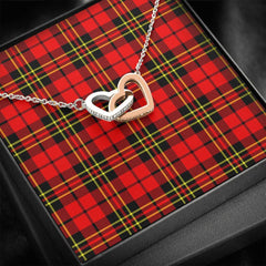 Brodie Modern Tartan Interlocking Hearts Necklace