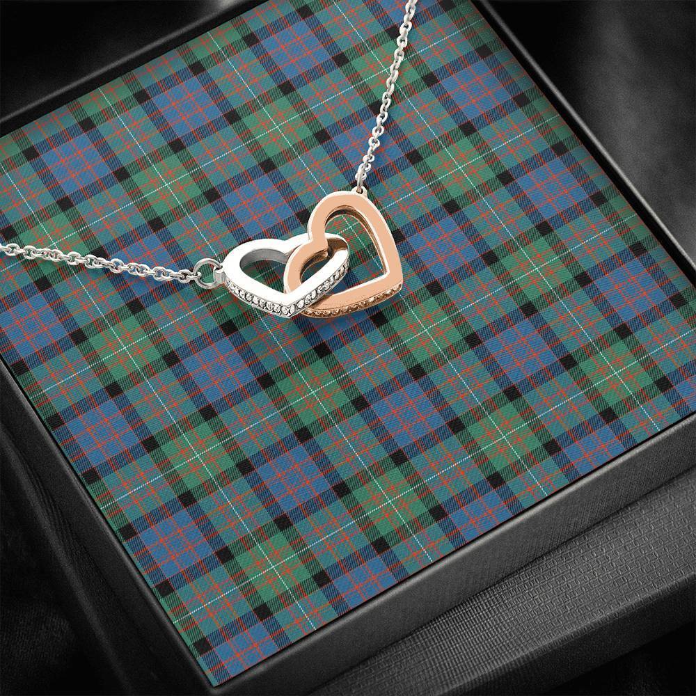 MacDonnell of Glengarry Ancient Tartan Interlocking Hearts Necklace