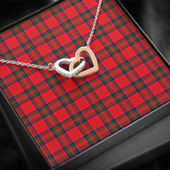 MacGillivray Modern Tartan Interlocking Hearts Necklace