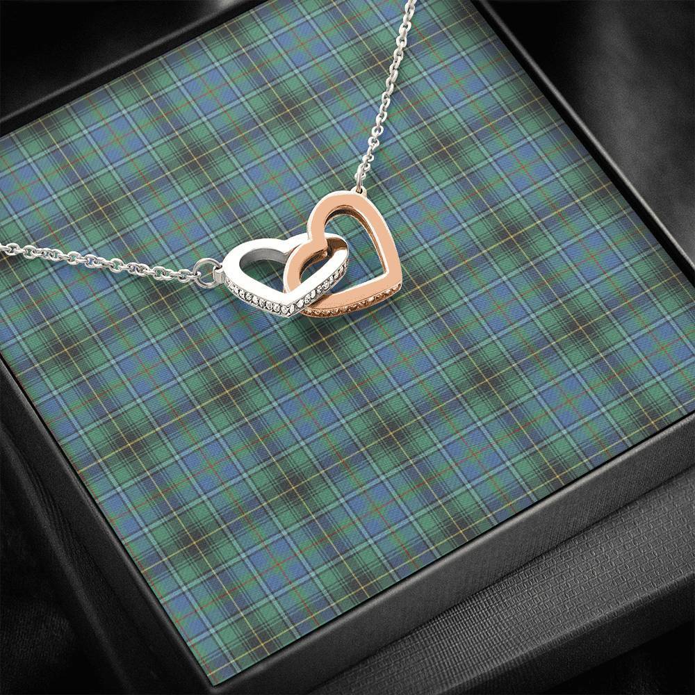 MacInnes Ancient Tartan Interlocking Hearts Necklace