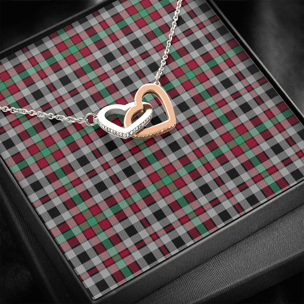 Borthwick Ancient Tartan Interlocking Hearts Necklace