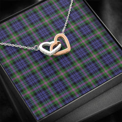 Baird Modern Tartan Interlocking Hearts Necklace