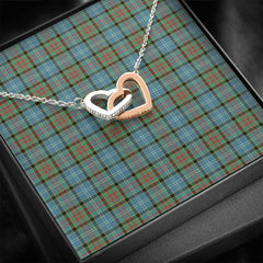 Paisley District Tartan Interlocking Hearts Necklace