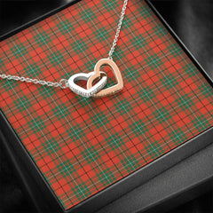 MacAulay Ancient Tartan Interlocking Hearts Necklace