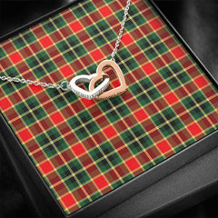 MacLachlan Hunting Modern Tartan Interlocking Hearts Necklace