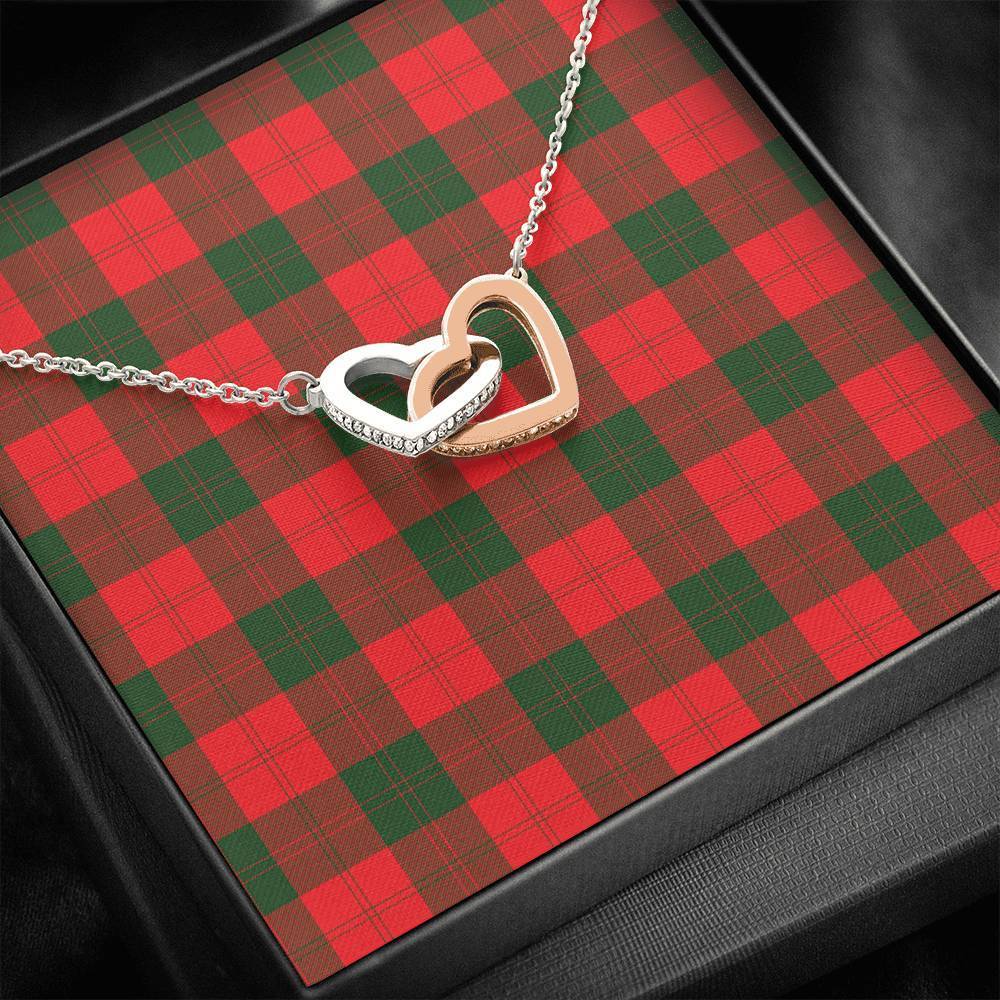Erskine Modern Tartan Interlocking Hearts Necklace