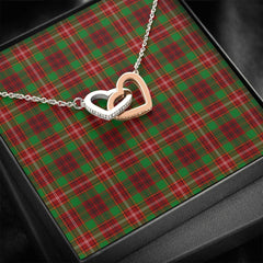 Ainslie Tartan Interlocking Hearts Necklace