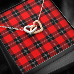 Ramsay Modern Tartan Interlocking Hearts Necklace