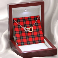 Ramsay Modern Tartan Interlocking Hearts Necklace