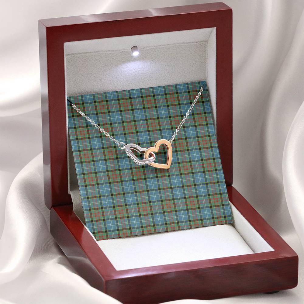 Paisley District Tartan Interlocking Hearts Necklace
