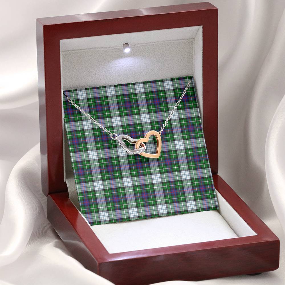 MacKenzie Dress Modern Tartan Interlocking Hearts Necklace