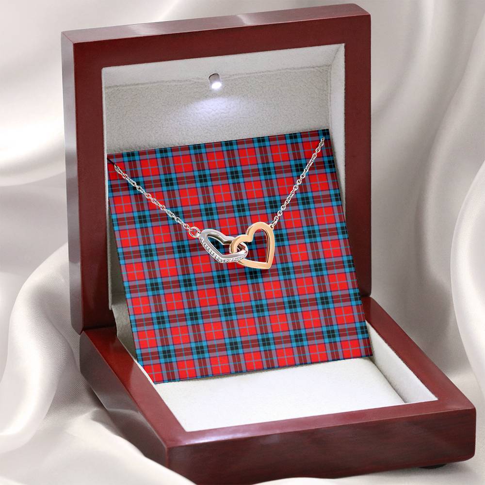 MacTavish Modern Tartan Interlocking Hearts Necklace