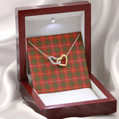 Bruce Modern Tartan Interlocking Hearts Necklace