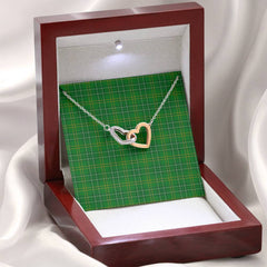 Wexford County Tartan Interlocking Hearts Necklace
