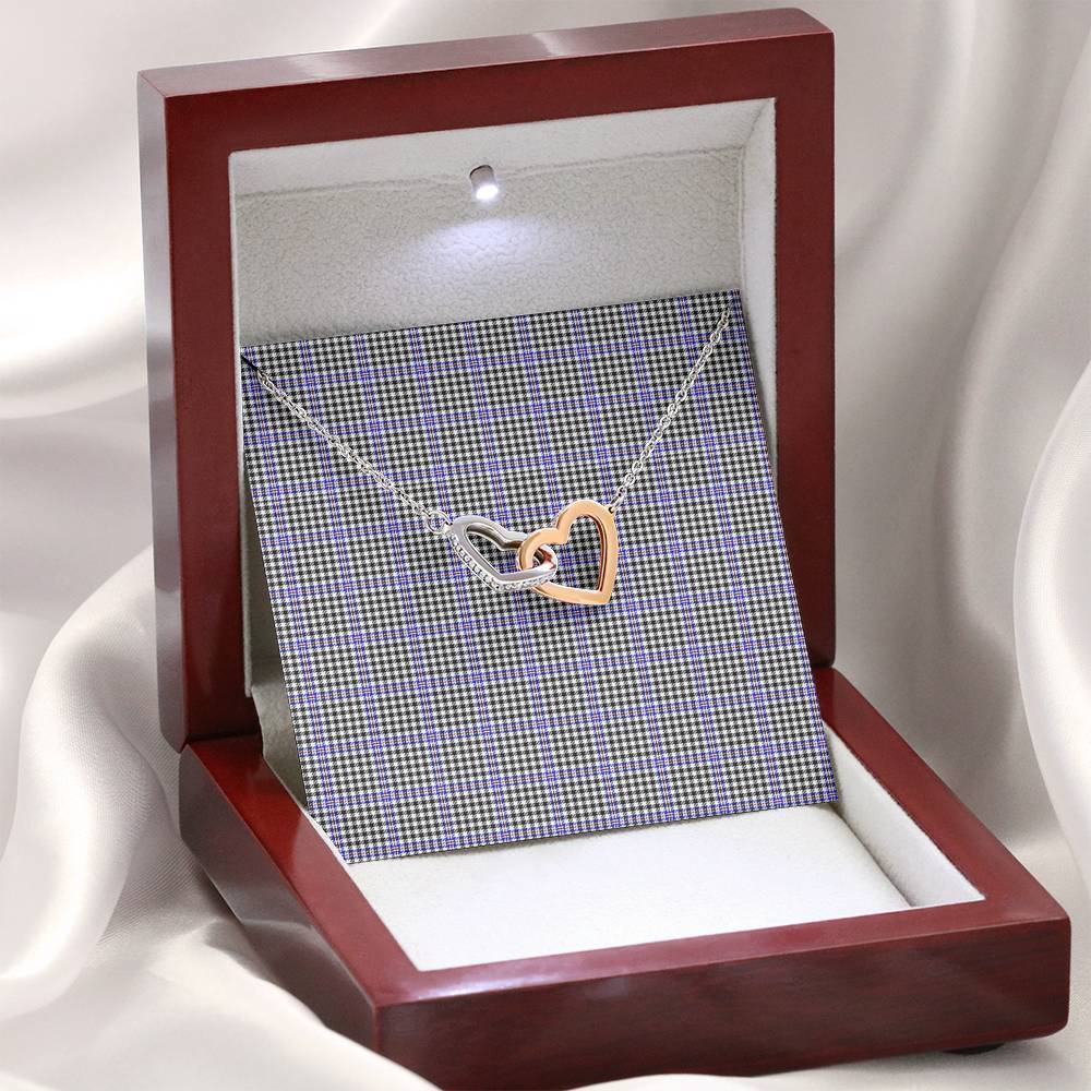 Sir Walter Scott Tartan Interlocking Hearts Necklace