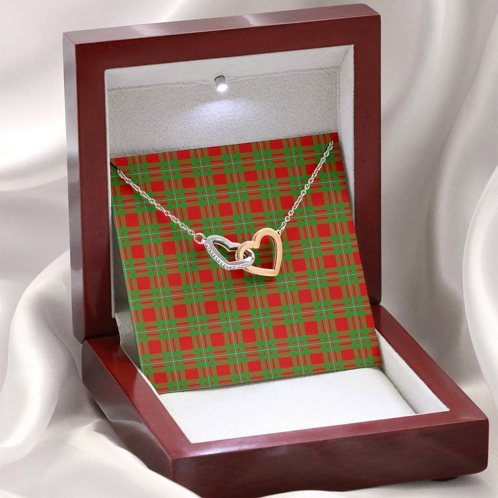 MacGregor Modern Tartan Interlocking Hearts Necklace