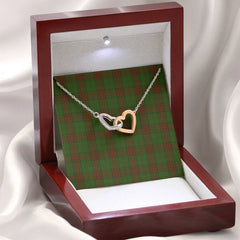 Maxwell Hunting Tartan Interlocking Hearts Necklace