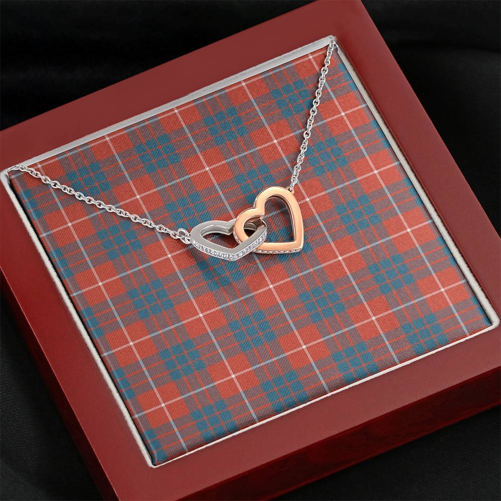 Hamilton Ancient Tartan Interlocking Hearts Necklace