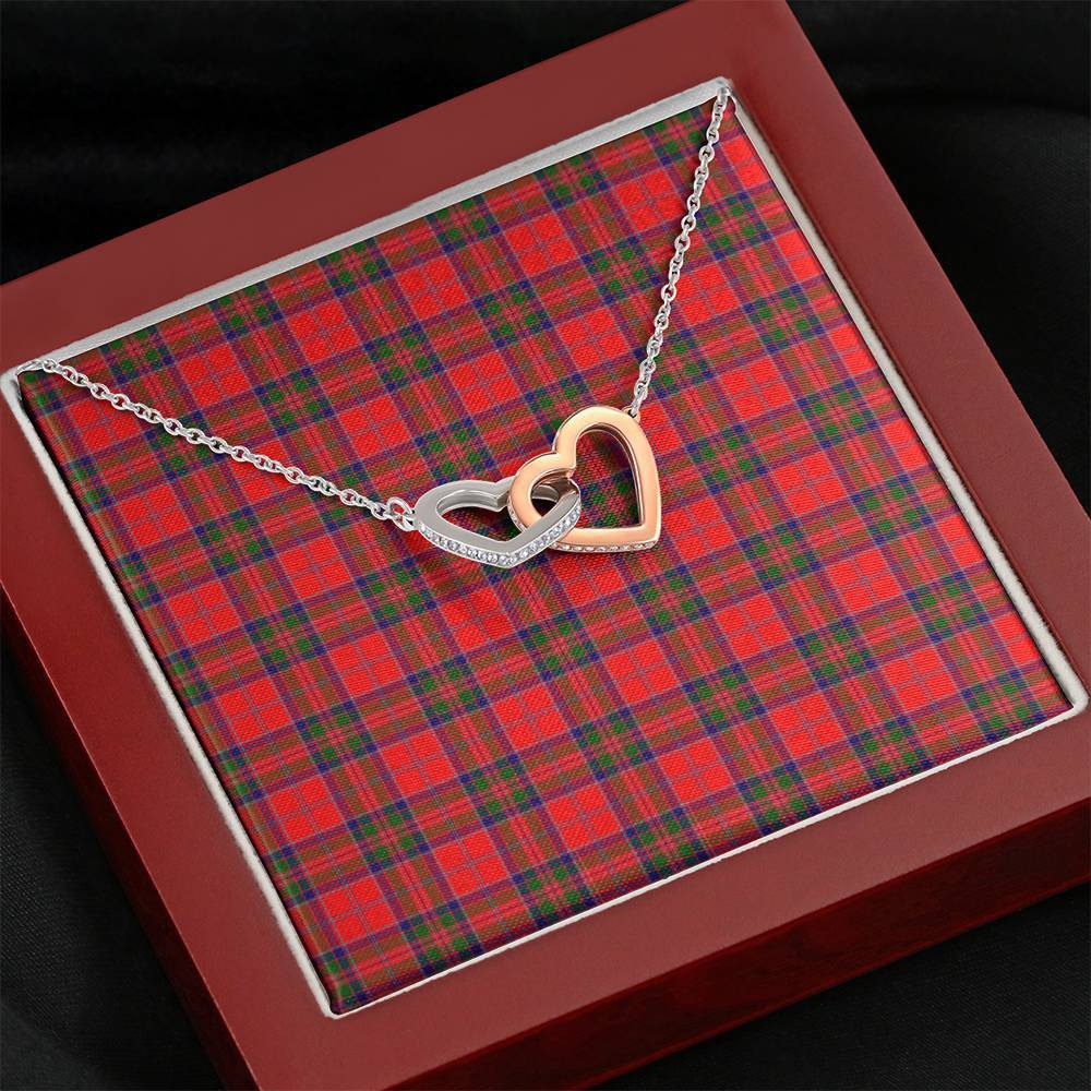 MacGillivray Modern Tartan Interlocking Hearts Necklace