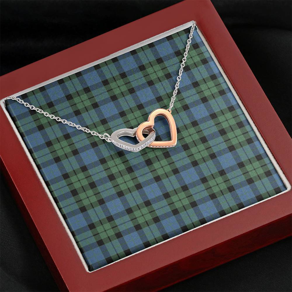 MacKay Ancient Tartan Interlocking Hearts Necklace