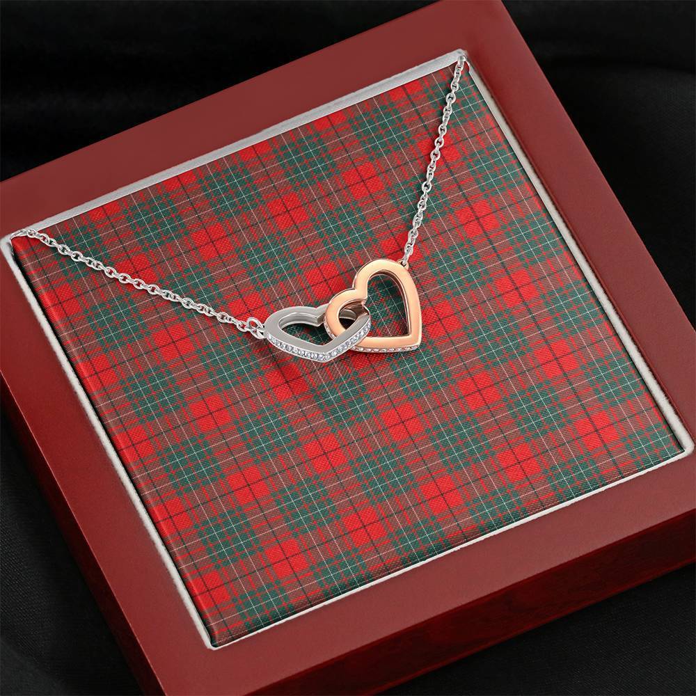 Cumming Modern Tartan Interlocking Hearts Necklace