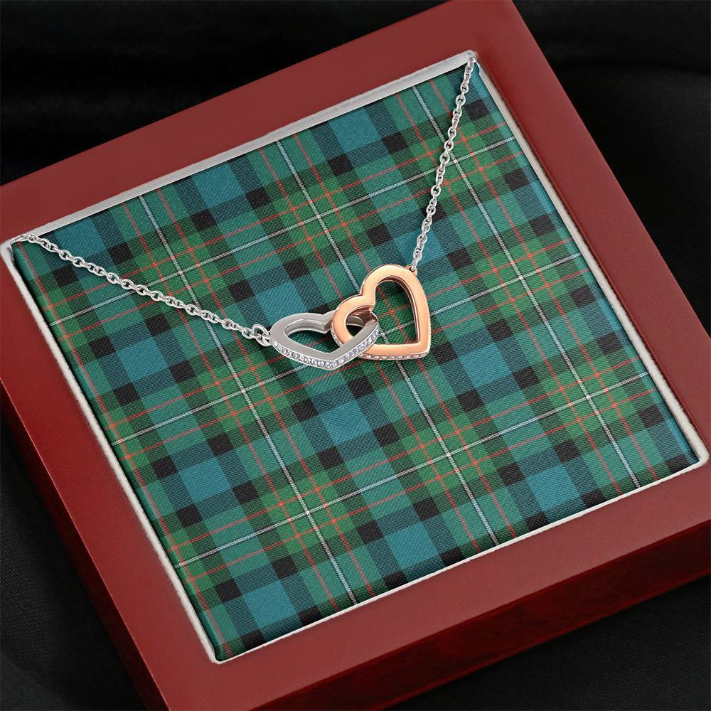 Ferguson Ancient Tartan Interlocking Hearts Necklace