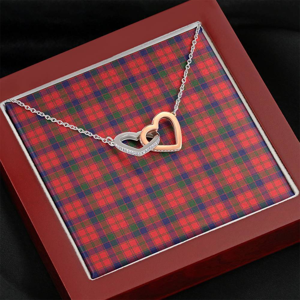 Robertson Modern Tartan Interlocking Hearts Necklace