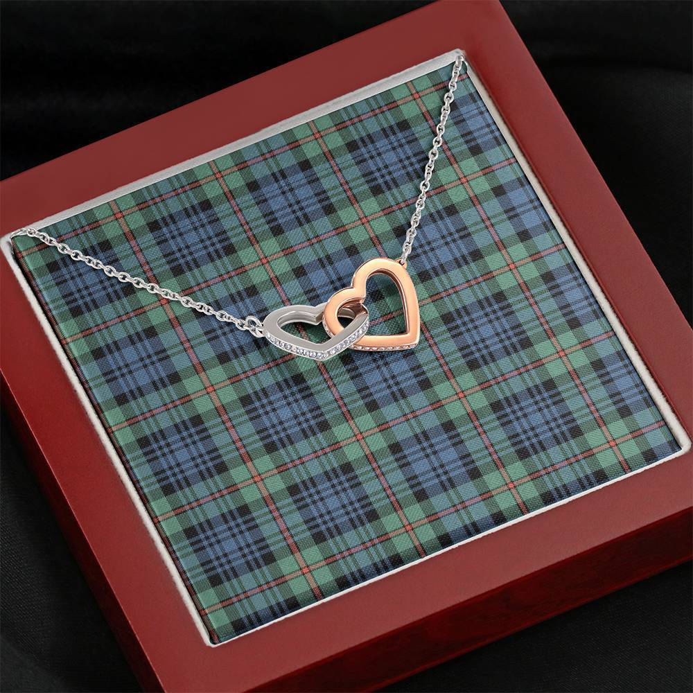 MacKinlay Ancient Tartan Interlocking Hearts Necklace