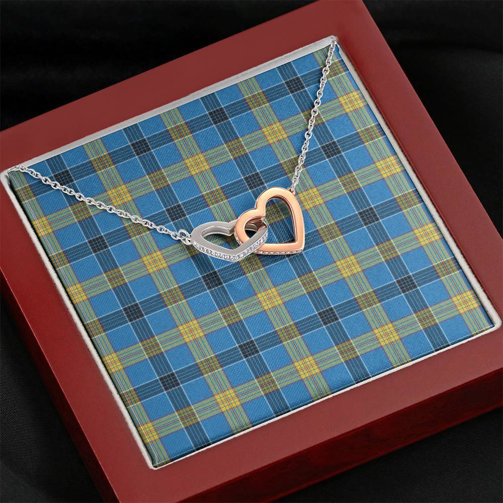 Laing Tartan Interlocking Hearts Necklace