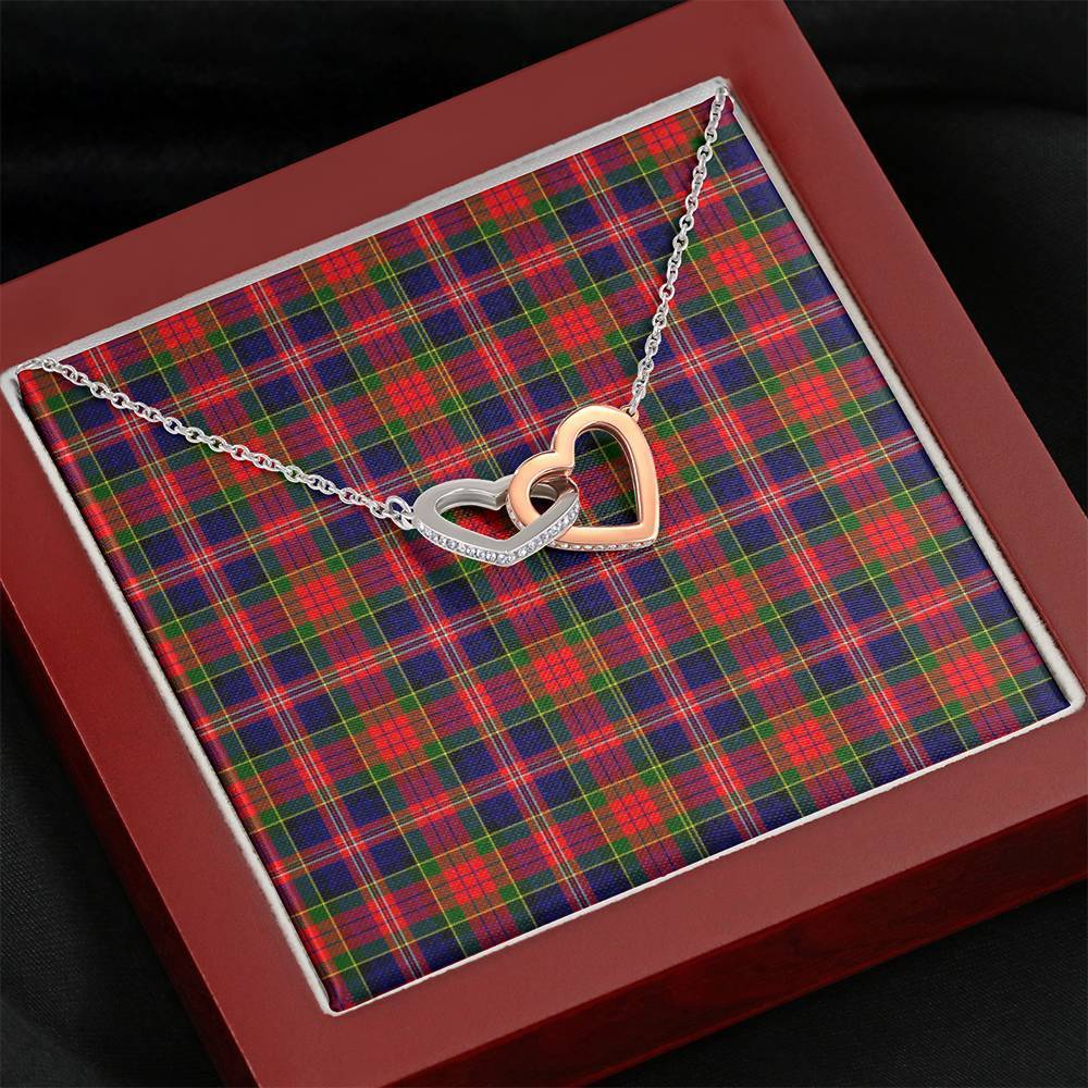 MacPherson Modern Tartan Interlocking Hearts Necklace