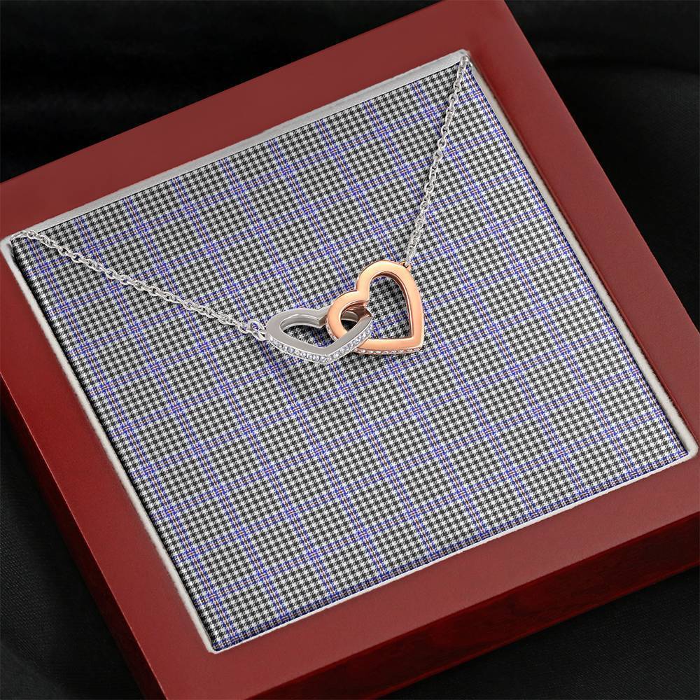 Sir Walter Scott Tartan Interlocking Hearts Necklace