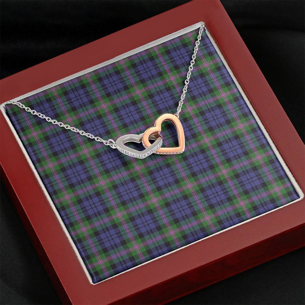 Baird Modern Tartan Interlocking Hearts Necklace