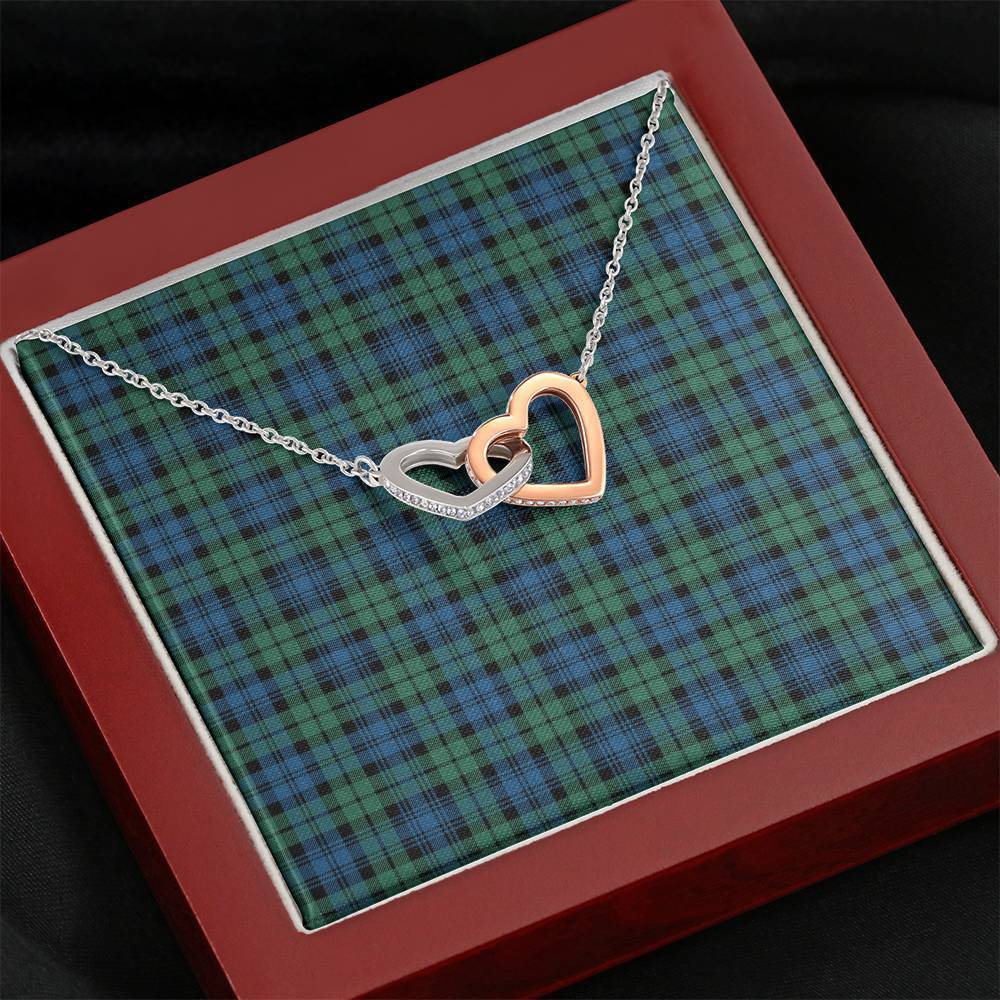 Campbell Ancient Tartan Interlocking Hearts Necklace