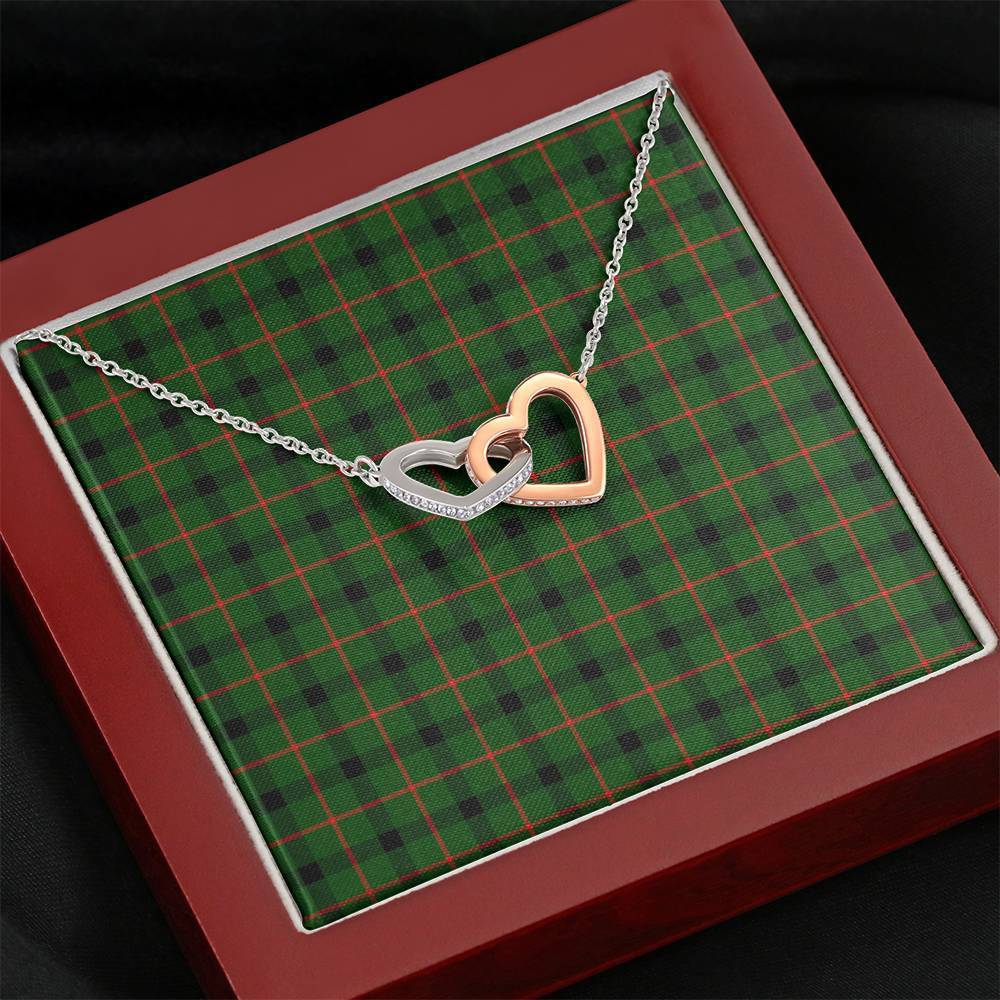 Kincaid Modern Tartan Interlocking Hearts Necklace