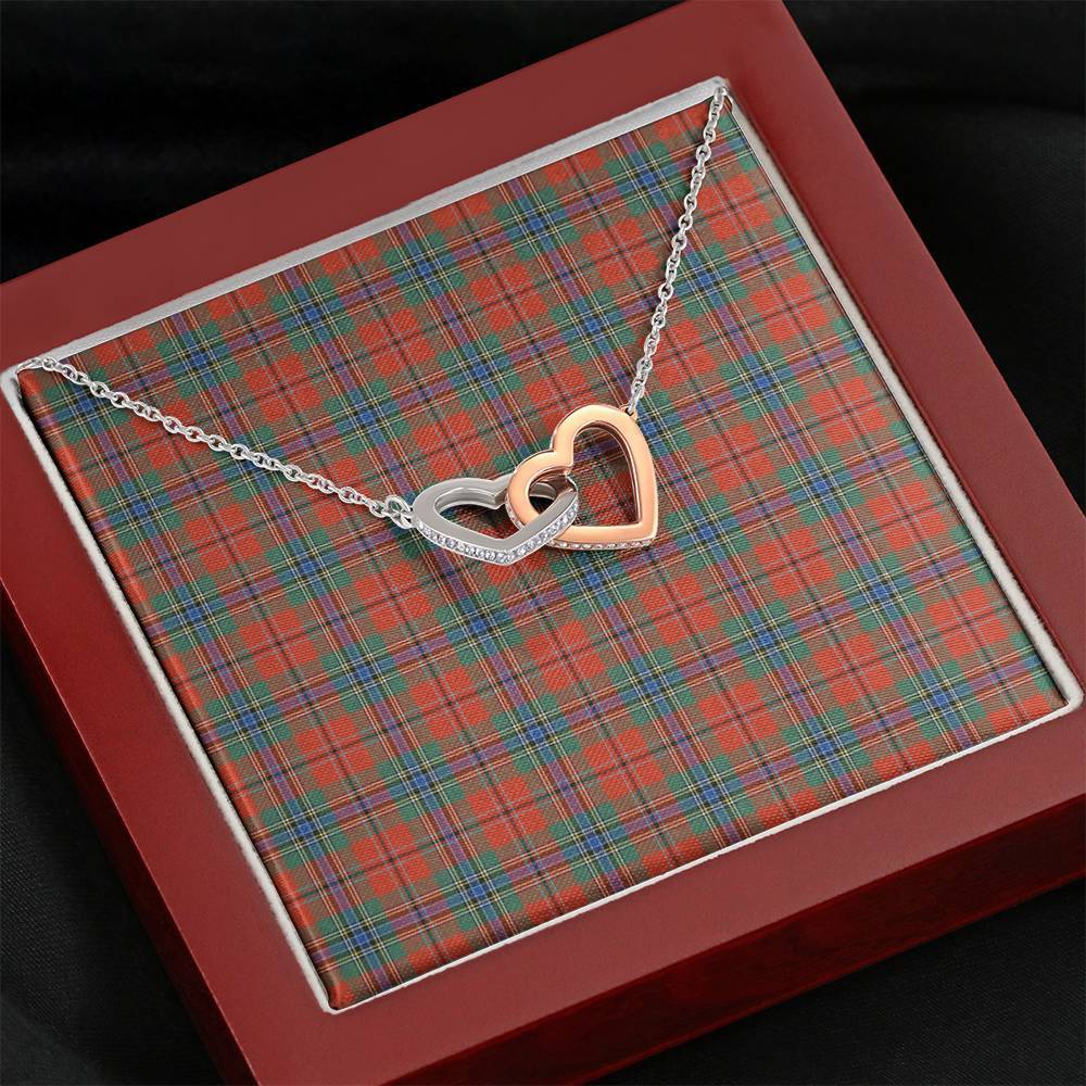 MacLean of Duart Ancient Tartan Interlocking Hearts Necklace