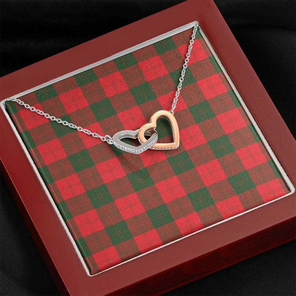 Erskine Modern Tartan Interlocking Hearts Necklace
