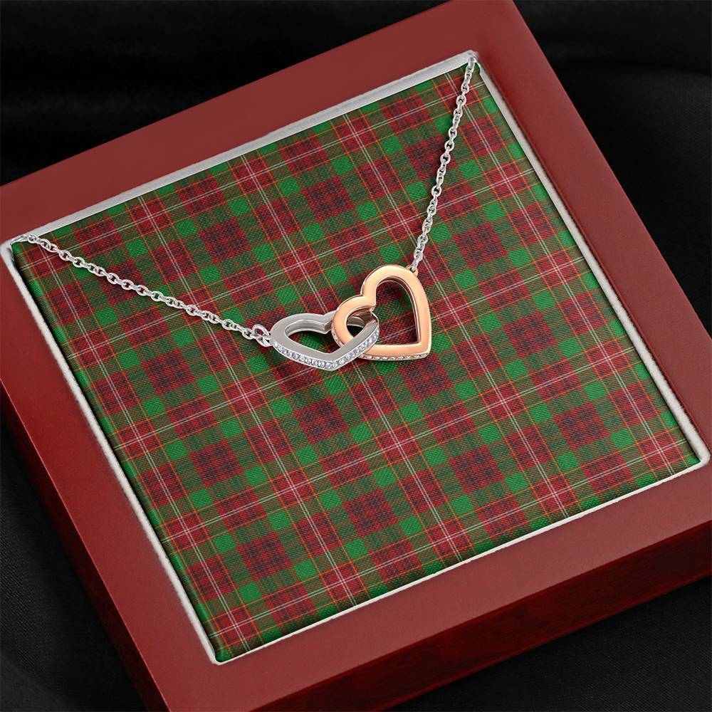 Ainslie Tartan Interlocking Hearts Necklace