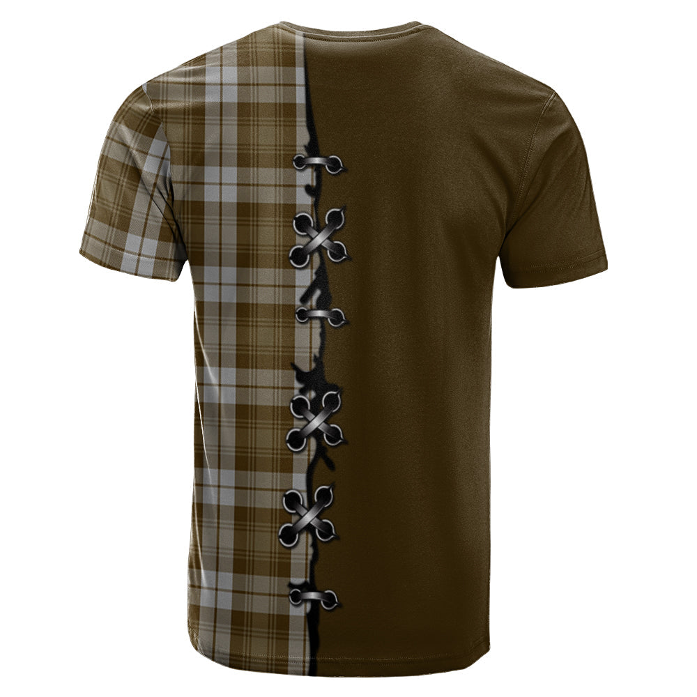 Baillie Dress Tartan T-shirt - Lion Rampant And Celtic Thistle Style