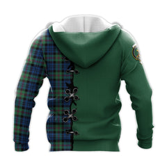 Baird Ancient Tartan Hoodie - Lion Rampant And Celtic Thistle Style