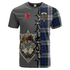 Baird Dress Tartan T-shirt - Lion Rampant And Celtic Thistle Style