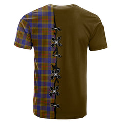 Balfour Modern Tartan T-shirt - Lion Rampant And Celtic Thistle Style