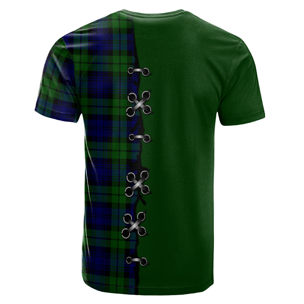 Bannatyne Tartan T-shirt - Lion Rampant And Celtic Thistle Style