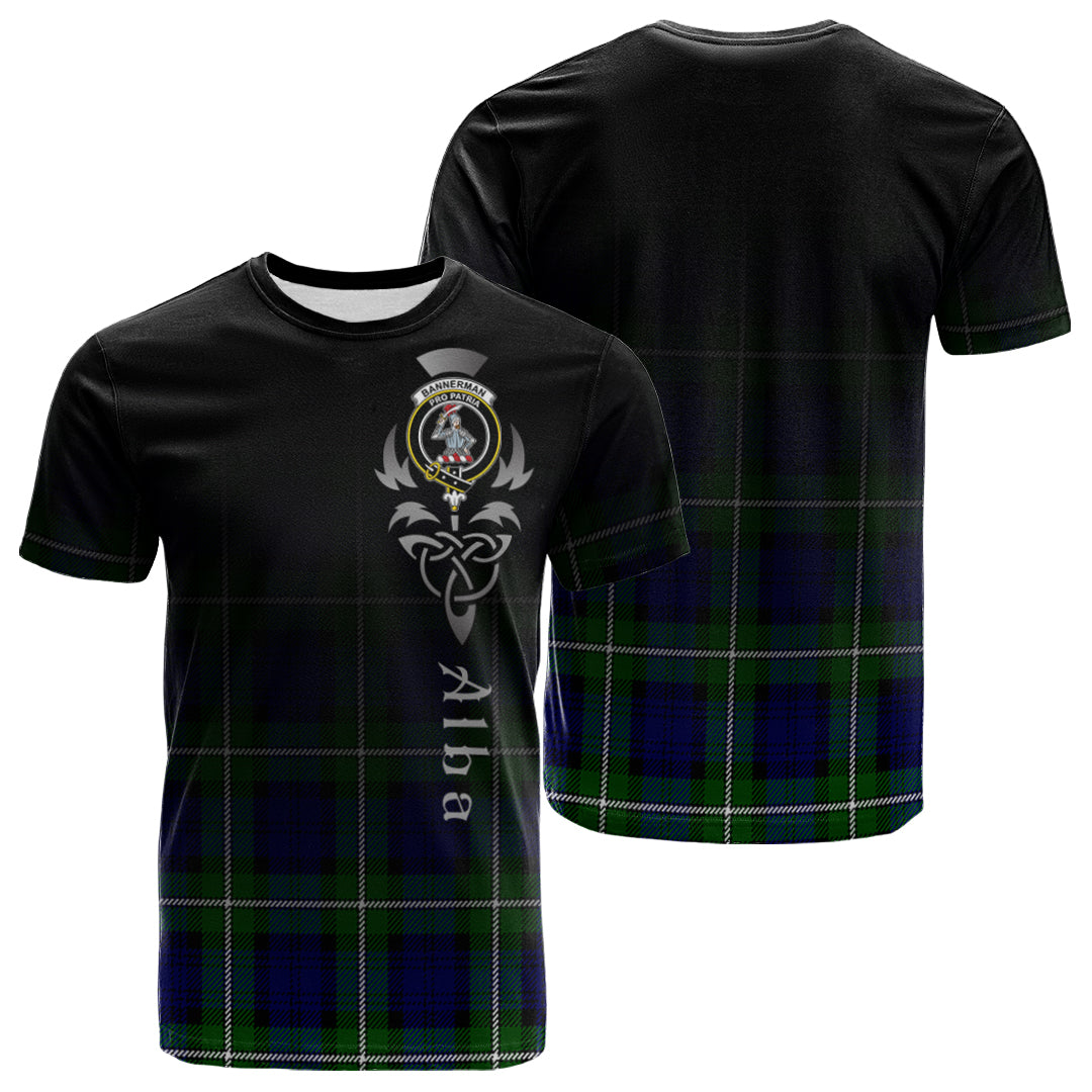 Bannerman Tartan Crest T-shirt - Alba Celtic Style