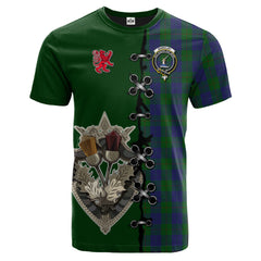 Barclay Tartan T-shirt - Lion Rampant And Celtic Thistle Style